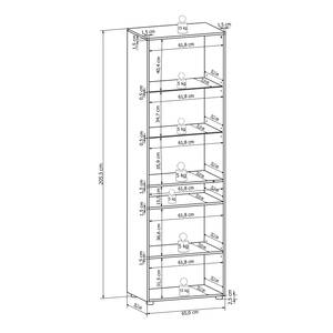 Vitrine Charnocks II Blanc brillant / Noir