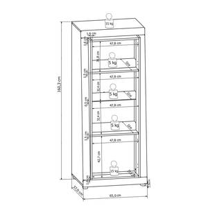 Vitrine Curlewis II Blanc brillant / Anthracite