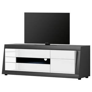 Tv-meubel Curlewis hoogglans wit/antracietkleurig - Breedte: 150 cm