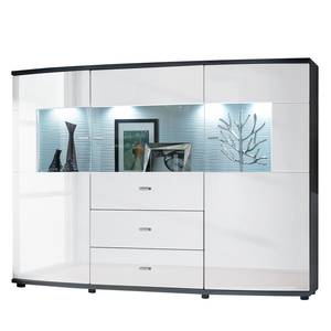 Buffet haut Mury I Blanc brillant / Anthracite