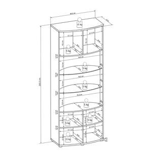 Vitrine Mury Blanc brillant / Anthracite