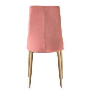 Gestoffeerde stoel Unja (2-delige) geweven stof/staal - beukenhout - Roze