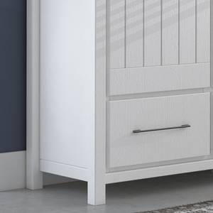 Highboard Touros I massief grenenhout -wit grenenhout/grijs