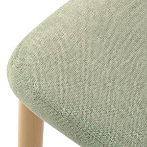 Chaise capitonnée Unja (lot de 2) Tissu / Acier - Hêtre - Menthe