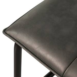 Chaise Reili (lot de 2) Imitation cuir / Métal - Noir