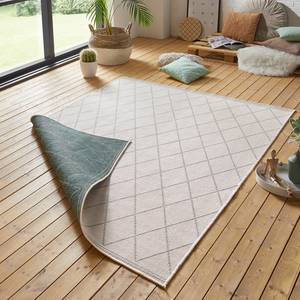 In-/Outdoorteppich Daisy Polypropylen - Creme / Petrol - 160 x 230 cm