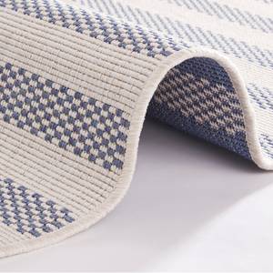 In-/Outdoorteppich Delilia Polypropylen - Creme / Blau - 80 x 150 cm