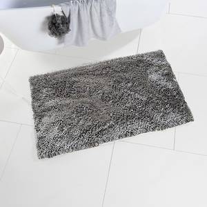 Tapis de bain Poranga Fibres synthétiques - Gris argenté