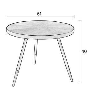 Salontafel Denise Essenhout fineer - notenboomhout/zwart