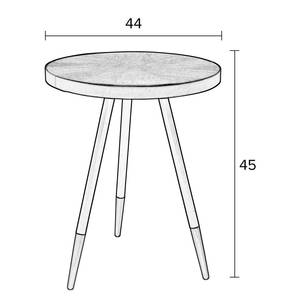 Bijzettafel Denise Essenhout fineer - notenboomhout/zwart