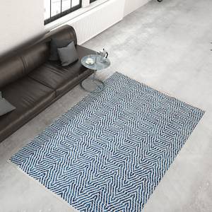 Tapis en laine Aperitif 410 Coton - Bleu - 170 x 120 cm