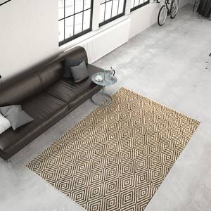 Wollteppich Aperitif 310 Baumwollstoff - Beige - 170 x 120 cm