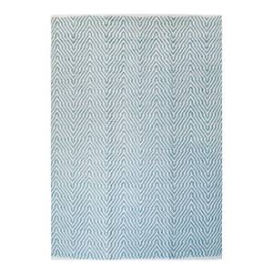 Wollen vloerkleed Aperitif 410 katoen - Turquoise - 170 x 120 cm