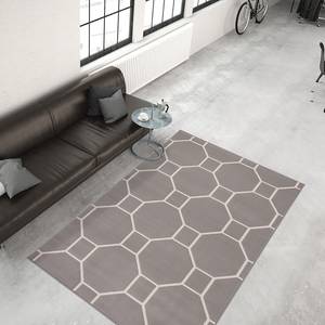 Kurzflorteppich Lina 100 Webstoff - Taupe - 150 x 80 cm