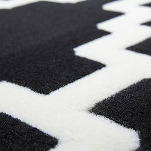 Laagpolig vloerkleed Lina 200 geweven stof - Zwart - 150 x 80 cm