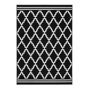Laagpolig vloerkleed Lina 200 geweven stof - Zwart - 290 x 200 cm