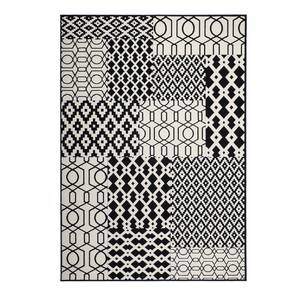 Laagpolig vloerkleed Lina 300 geweven stof - Zwart - 150 x 80 cm
