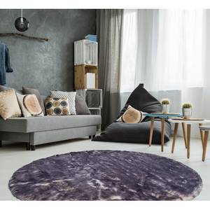 Tapis en peau Crown Circle Aubergine