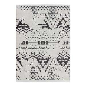 Hoogpolig vloerkleed Agadir 110 geweven stof - wit/zwart - 290 x 200 cm