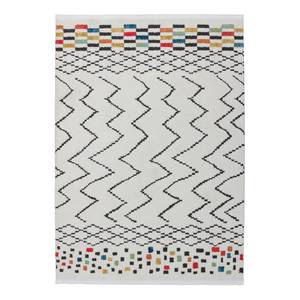 Hoogpolig vloerkleed Agadir 410 geweven stof - wit/zwart/meerdere kleuren - 290 x 200 cm