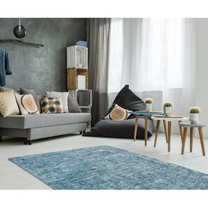 Laagpolig vloerkleed Etna 110 geweven stof - Petrolblauw - 230 x 160 cm