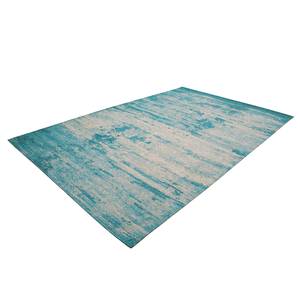 Laagpolig vloerkleed Plymouth geweven stof - turquoise - 290 x 195 cm