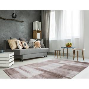 Laagpolig vloerkleed Port Louis geweven stof - Beige - 290 x 200 cm