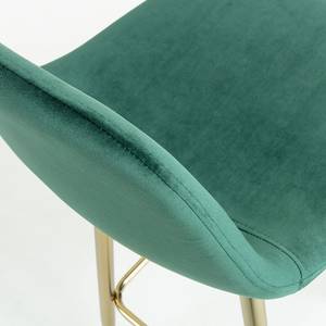 Chaise de bar Sendo (lot de 2) Velours/ Métal - Vert / Doré