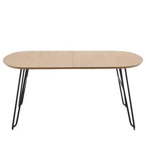 Table Tauro Extensible - Métal - Noir / Chêne - Largeur : 140 cm