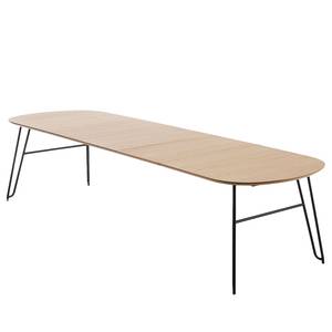 Table Tauro Extensible - Métal - Noir / Chêne - Largeur : 170 cm