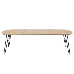 Table Tauro Extensible - Métal - Noir / Chêne - Largeur : 170 cm