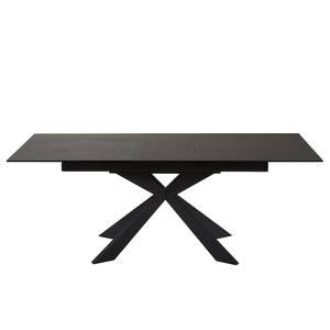 Eettafel Zera verlengbaar - keramiek/metaal - antracietkleurig/zwart