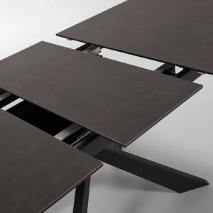 Table Zera Extensible - Céramique / Métal - Anthracite / Noir