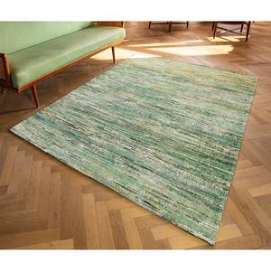 Tapis Sari Infinite Coton - Vert / Jaune - 170 x 240 cm