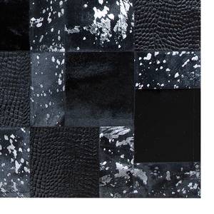 Tapis en peau Mix Cuir véritable - Anthracite - 180 x 240 cm