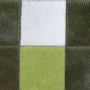 Tapis en peau Spring Field Cuir véritable - Vert / Blanc