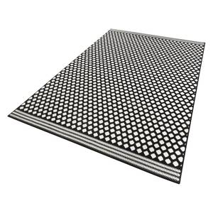 Laagpolig vloerkleed Spot geweven stof - zwart/wit - 160 x 230 cm