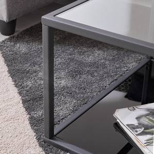 Salontafel Bora glas/metaal - zwart