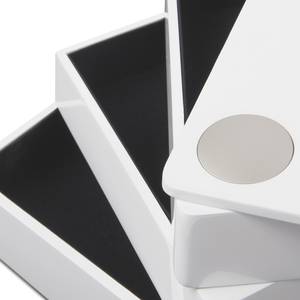Boîte à bijoux Spindle Zinc / MDF - Blanc