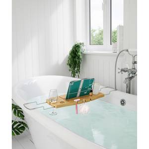 Badewannenablage Aquala Bambus / Stahl - Beige