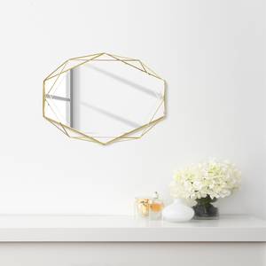 Wandspiegel Prisma ijzer/roestvrij staal - Goud