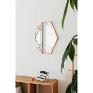 Wandspiegel Prisma ijzer/roestvrij staal - Koper