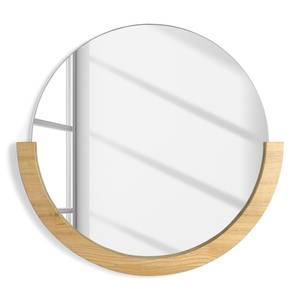 Wandspiegel Mira spiegel/essenhout - Beige - Diameter: 50 cm