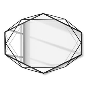 Wandspiegel Prisma Spiegelglas / Eisen - Schwarz