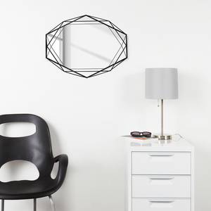 Wandspiegel Prisma Spiegelglas / Eisen - Schwarz