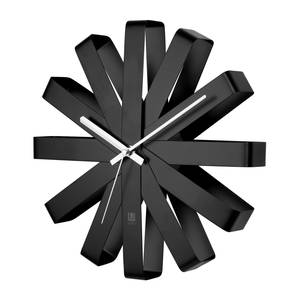 Horloge murale Ribbon quartz - Noir