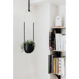 Suspension plante Bolo Fer / Coton / Céramique - Noir