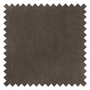 Polsterhocker Garbo V Samt Shyla: Taupe - Schwarz