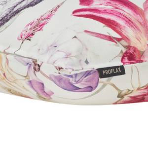 Housse de coussin Flower Coton - Blanc / Rose vif / Violet - 40 x 40 cm