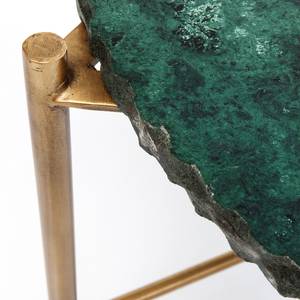 Couchtisch Piedra I Marmor / Metall - Dunkelgrün